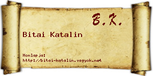 Bitai Katalin névjegykártya