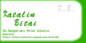 katalin bitai business card